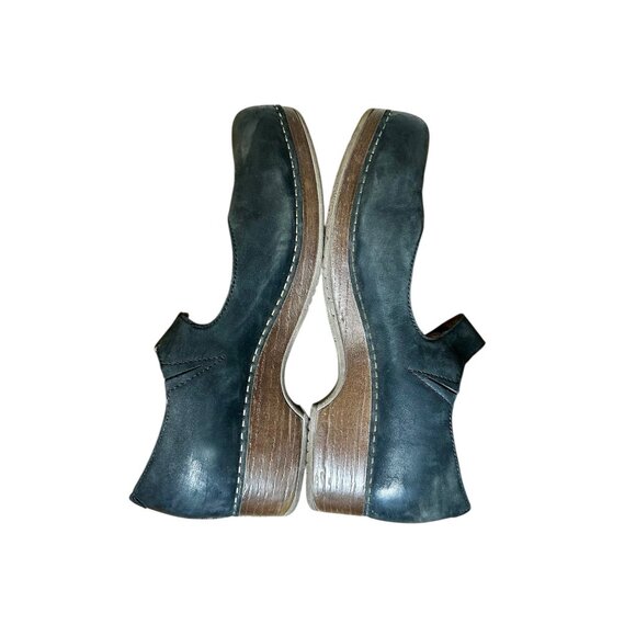 Dansko Beatrice Black Leather Mary Jane Comfort Clogs Women’s 41 (10.5-11) Round - Picture 8 of 10